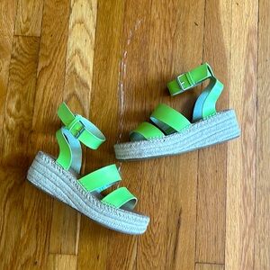 The drop lime espadrilles sandals